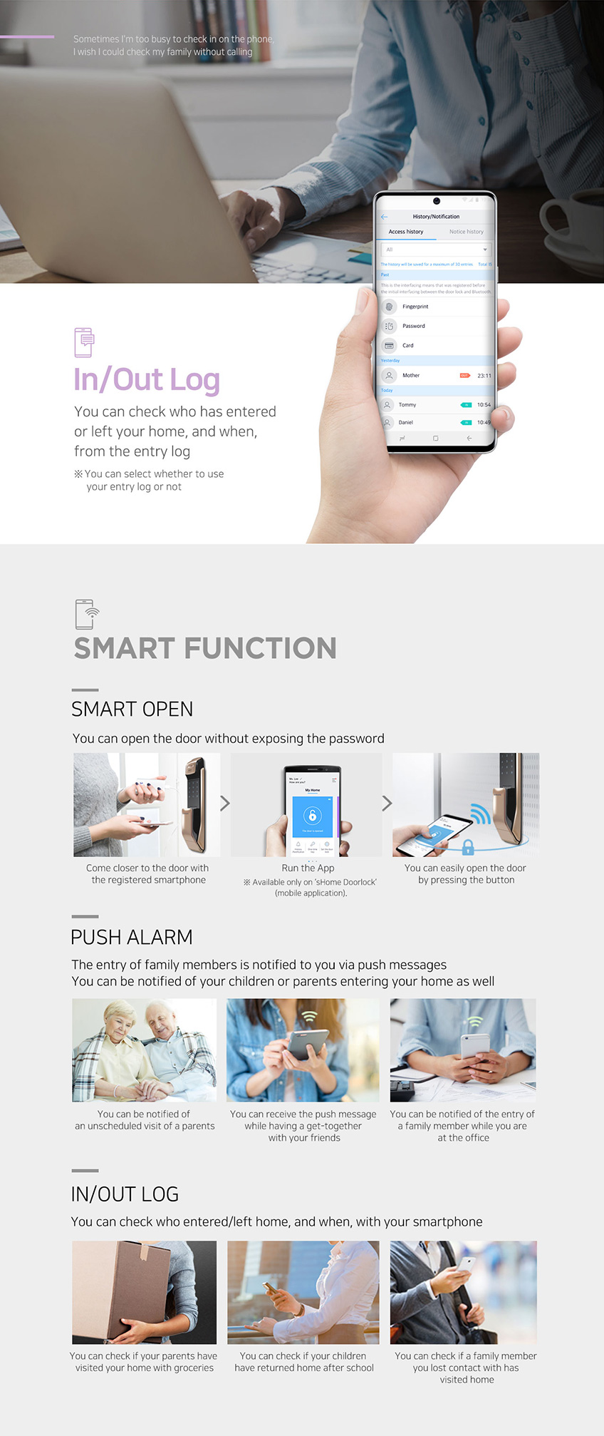 Samsung Smart Home Digital Door Lock Swing Door SHS-DP728